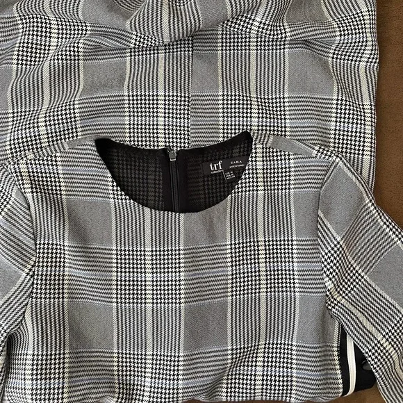 Zara Houndstooth Shift Dress Size M - Picture 2 of 6